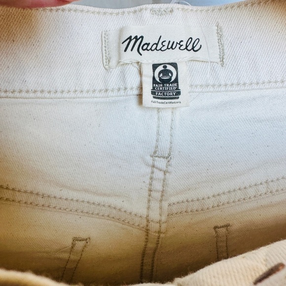 Madewell The Perfect Jean Short Raw Hem Cream Color Shorts size 29 - Picture 7 of 9